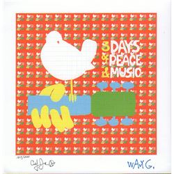 Country Joe McDonald Wavy Gravy Signed Limited Edition Woodstock LSD Blotter 164/200