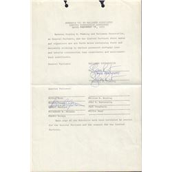 Robert Redford Signed Schedule Agreement