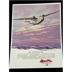 1940 Martin PBM-1 Patrol Aircraft Advertisement