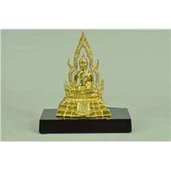 24kt Gold Plated Bronze Thai Buddha Statue