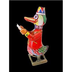 Vintage Mechanical Circus Duck Tin Toy