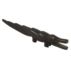 Mid 20thc African Congo Hand-carved Crocodile