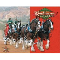 Budweiser - Clydesdales Metal Advertising Sign