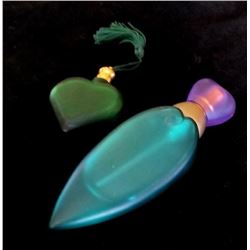 Vintage Heart Shaped Pocket Perfume Bottles