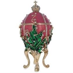 1898 Lily of the Valley Faberge Egg 6.25"