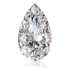 10.21cts Pear Cut Bianco Diamond 6AAAAAA Loose Gemstone
