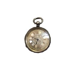 1885 Ornate British Hallmarked Silver Pocket Watch
