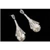 Image 3 : Rhodium Plated Clear Crystal Rhinestone Wedding Drop Dangle Earrings