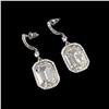 Image 3 : Rhodium Plated Clear Crystal Rhinestone Wedding Drop Dangle Earrings