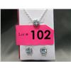 Image 1 : New Blue Topaz & Diamond Necklace & Earring Set