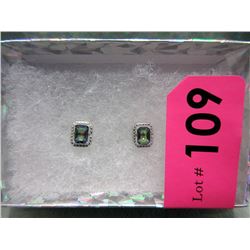New 2.5 CT Blue Mystic Topaz & Diamond Earrings