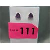 Image 1 : New Amethyst & Diamond Stud Earrings
