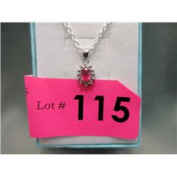 Ruby & Diamond Pendant/Necklace