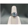 Image 1 : Huge 3 CT Blue Topaz & Diamond Ring