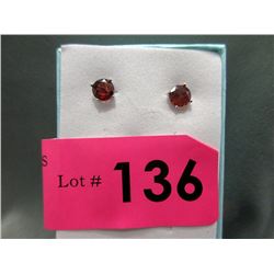 New Garnet Stud Earrings
