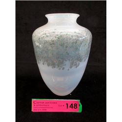 Signed Martha Henry Iridescent Art Glass Vase