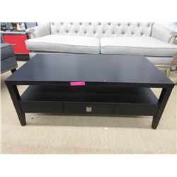 New Wood Coffee Table with Shelf & Drawer