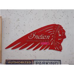 Sheet Metal Indian Motorcycle Sign
