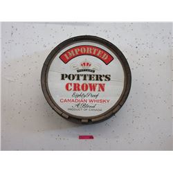 Potter Canadian Whisky Wood & Metal Sign