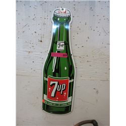 Enameled 7up Bottle Sign