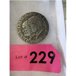 Hitler-Mussolini Token - Marked 1937/38