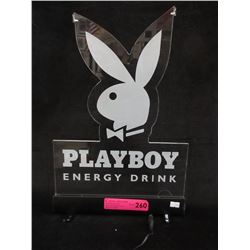 New Illuminated Playboy Energy Drink Sign