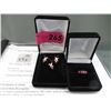 Image 2 : 10KT Yellow Gold Ruby & Diamond 3-Piece Set