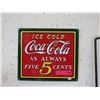 Image 1 : New Embossed Metal Coca-Cola Sign