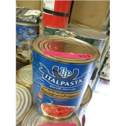 6 x 100 Oz Tins of Italpasta Whole Peeled Tomatoes