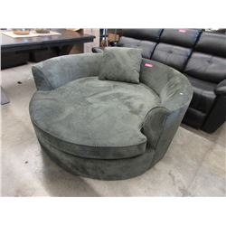New Green Upholstered Cuddler Chair