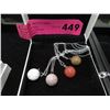 Image 1 : 4 New Gemstone Orb Necklaces on Silver Chains