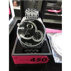 Mans New 2-Time Zone August Steiner Watch
