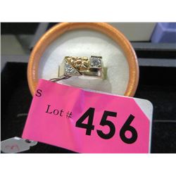 New 10 KT Gold Men's Nugget Style Diamond Ring