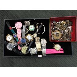 Assorted Preowned Watches & Antique Watch Parts