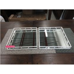 Pair of New Nate Berkus Mirrored Metal Trays