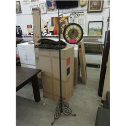 New 6 Foot Tall Patio Style Clock w/ Metal Stand