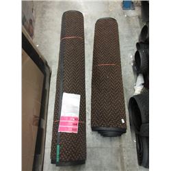 Two 34" Wide Rubber Backed Carpets