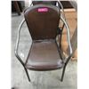 Image 1 : New Leather Stylus Dining Chair with Metal Frame