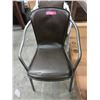 Image 1 : New Leather Stylus Dining Chair with Metal Frame