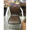 Image 1 : New Leather Stylus Dining Chair with Metal Frame