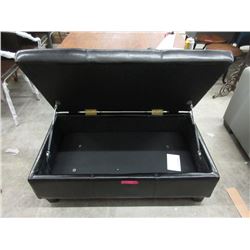 New Stylus Black Leather Storage Ottoman