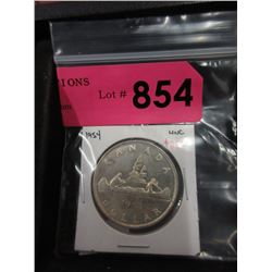 1954 Canadian Silver Dollar - .800 Silver