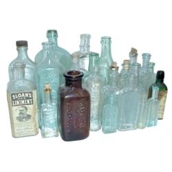 Embossed glass food & patent medicine...