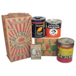 Tobacco boxes & tins (8): Red Man dis...