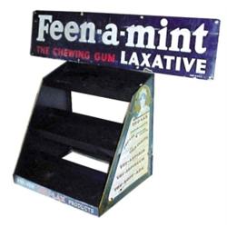 Porcelain Feen-a-mint sign, well worn...