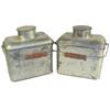 Image 1 : NOS rectangular tin lunch pails (2), ...