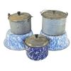 Image 1 : Graniteware berry buckets (3), 2 are ...
