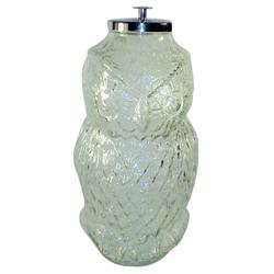 Glass candy jar, The Wise Old Owl, em...