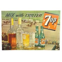 7-Up cdbd. sign, c.1953, horse racing...