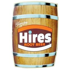 Hires Root Beer barrel sign, embossed...
